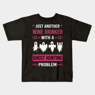 Wine Drinker Ghost Hunting Hunter Paranormal Kids T-Shirt